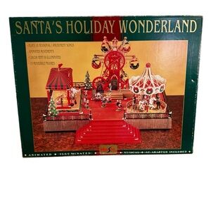 VTG 1998 Santa’s Holiday Wonderland Christmas Carnival Animated Lights Music